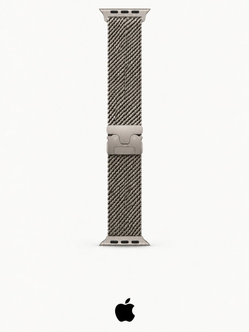 Apple Watch Band - 49mm Natural Titanium Milanese Loop Band (Size Medium)
